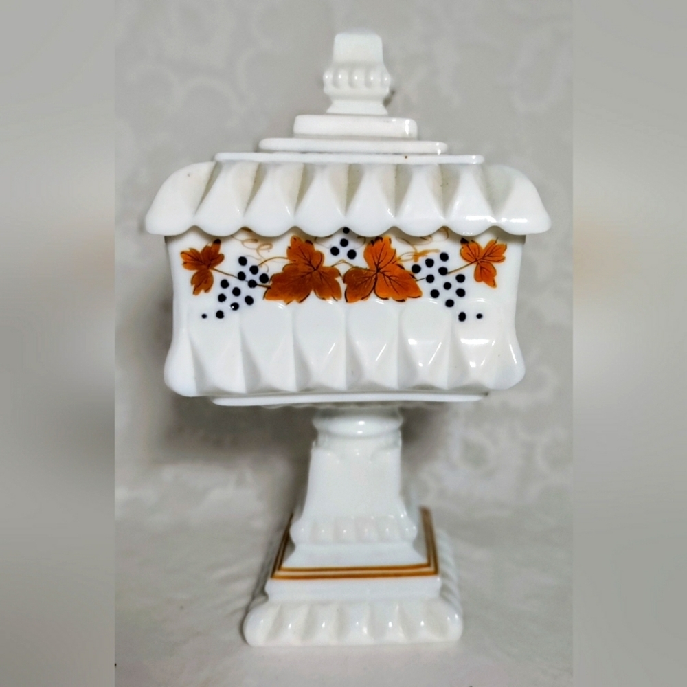 Westmoreland Large 1960s Milk Glass Tall 6 x 10 inch Container Dish